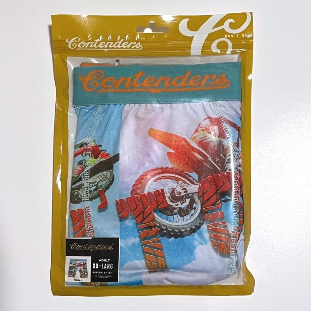 Contenders Motocross Tyler D Boxer Briefs Mens XXL New Dirt Bike Dont Quit Print